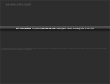 Tablet Screenshot of aa-educare.com